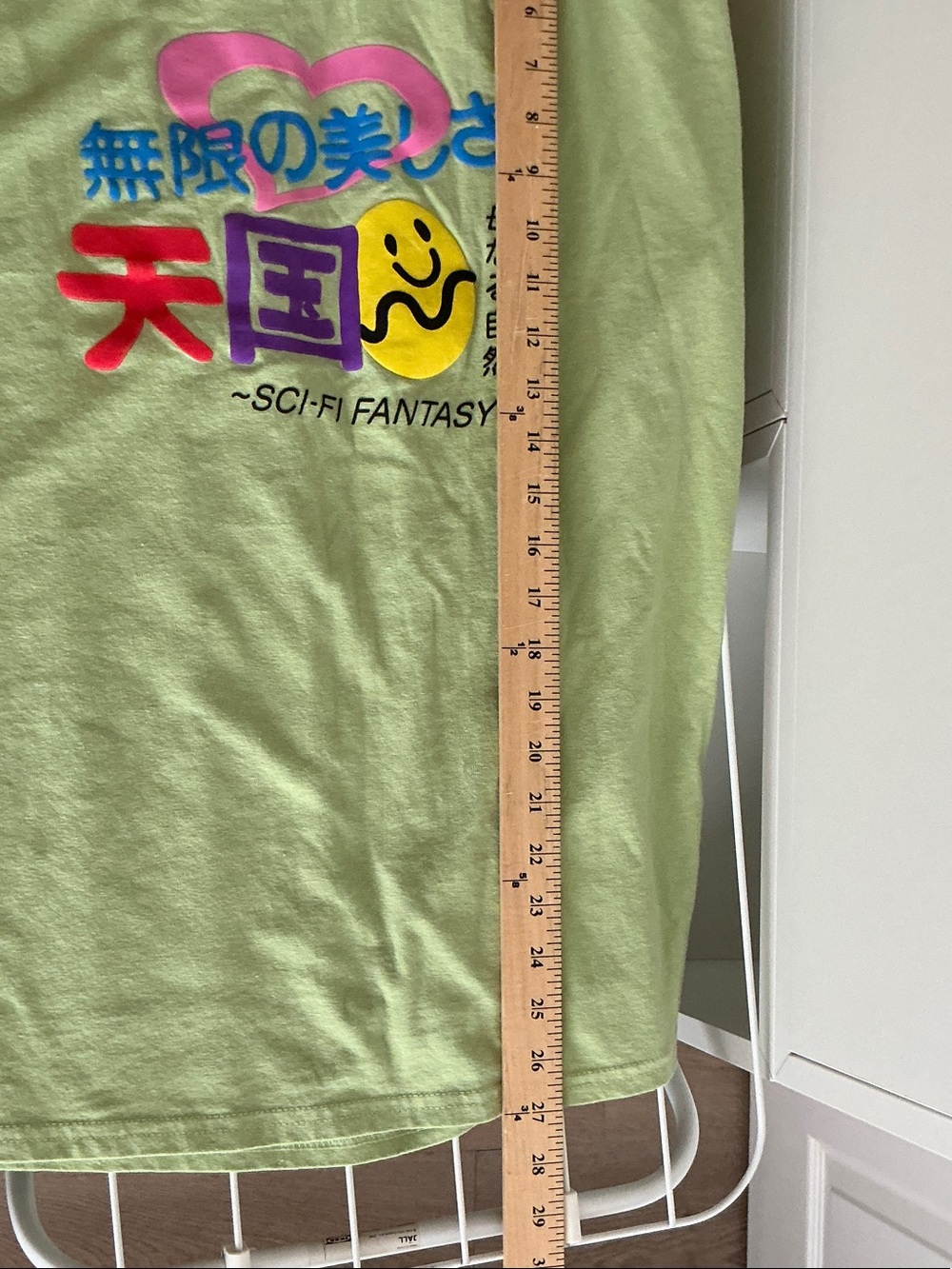 Lime Green Graphic T-Shirt - Sci-Fi Men's Size L - Picture 5 of 6